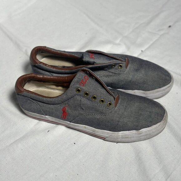 Polo Ralph Lauren Gray and Red Shoes - Size 11 - Picture 2 of 7